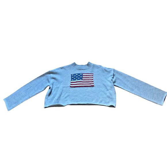Just Polly New York Flag Crop Top Size Small NWT Patriotic - Picture 1 of 7